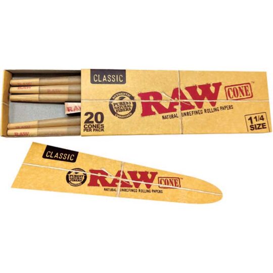 Photograph of product: RAW 1 1/4 Classic Cones 20pk