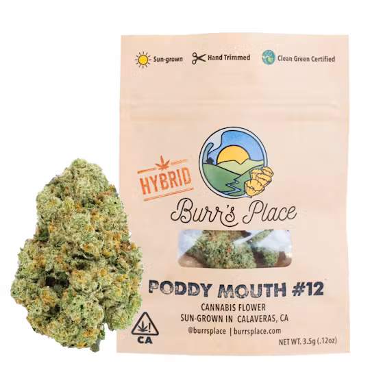 Photograph of product: Burr's Place - Flower - Poddy Mouth #12 - 3.5g