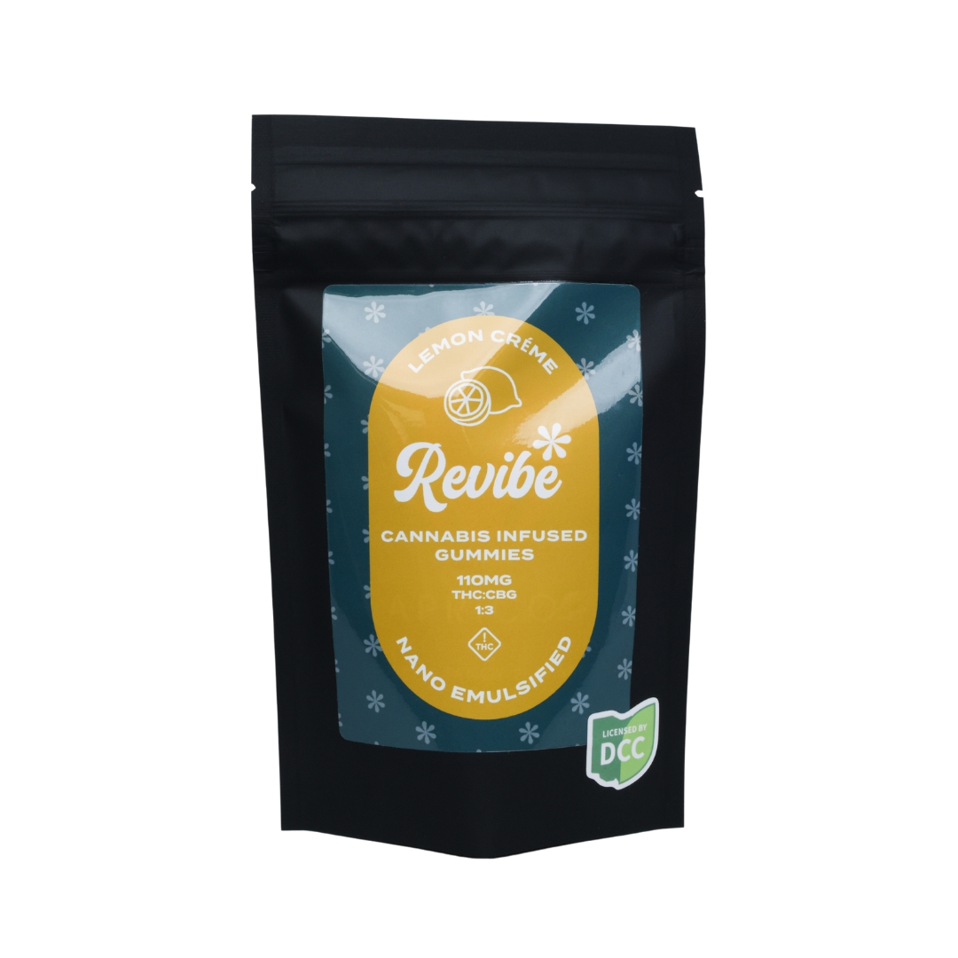 Photograph of product: Revibe - Nano - 1:3 CBG Lemon Creme Gummies 10pk - 100mg