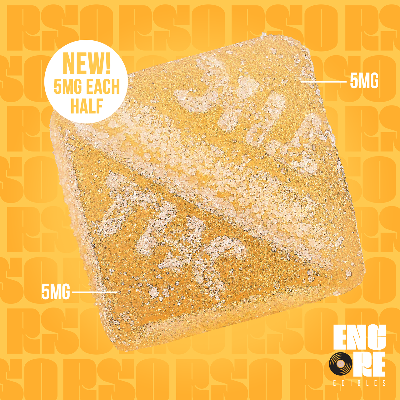 Photograph of product: Encore Mango RSO Gummies T96 (S) 10 Pack (20 Servings) - 25862