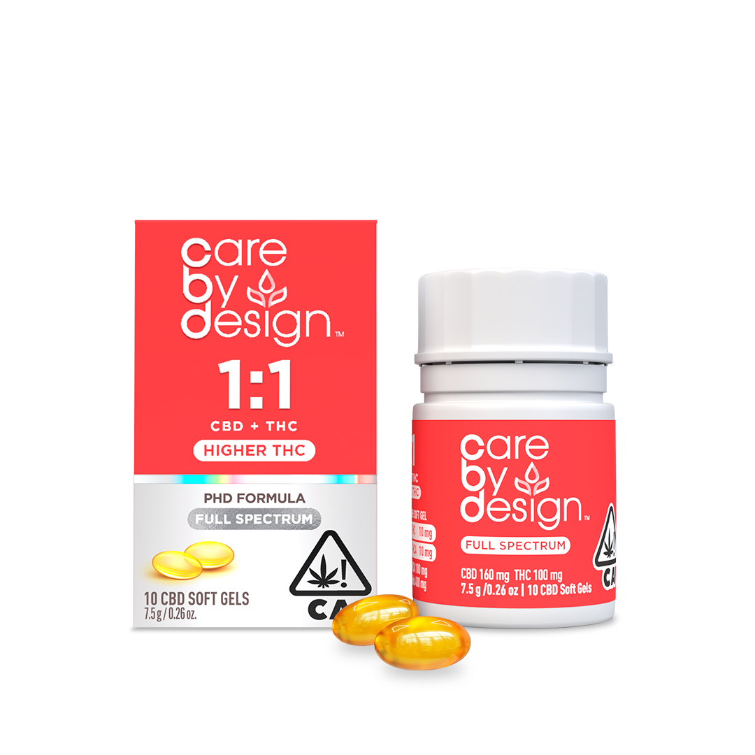 Photograph of product: Care by Design | Soft Gels (30ct) | Refresh | 1:1 CBD/TH-oui