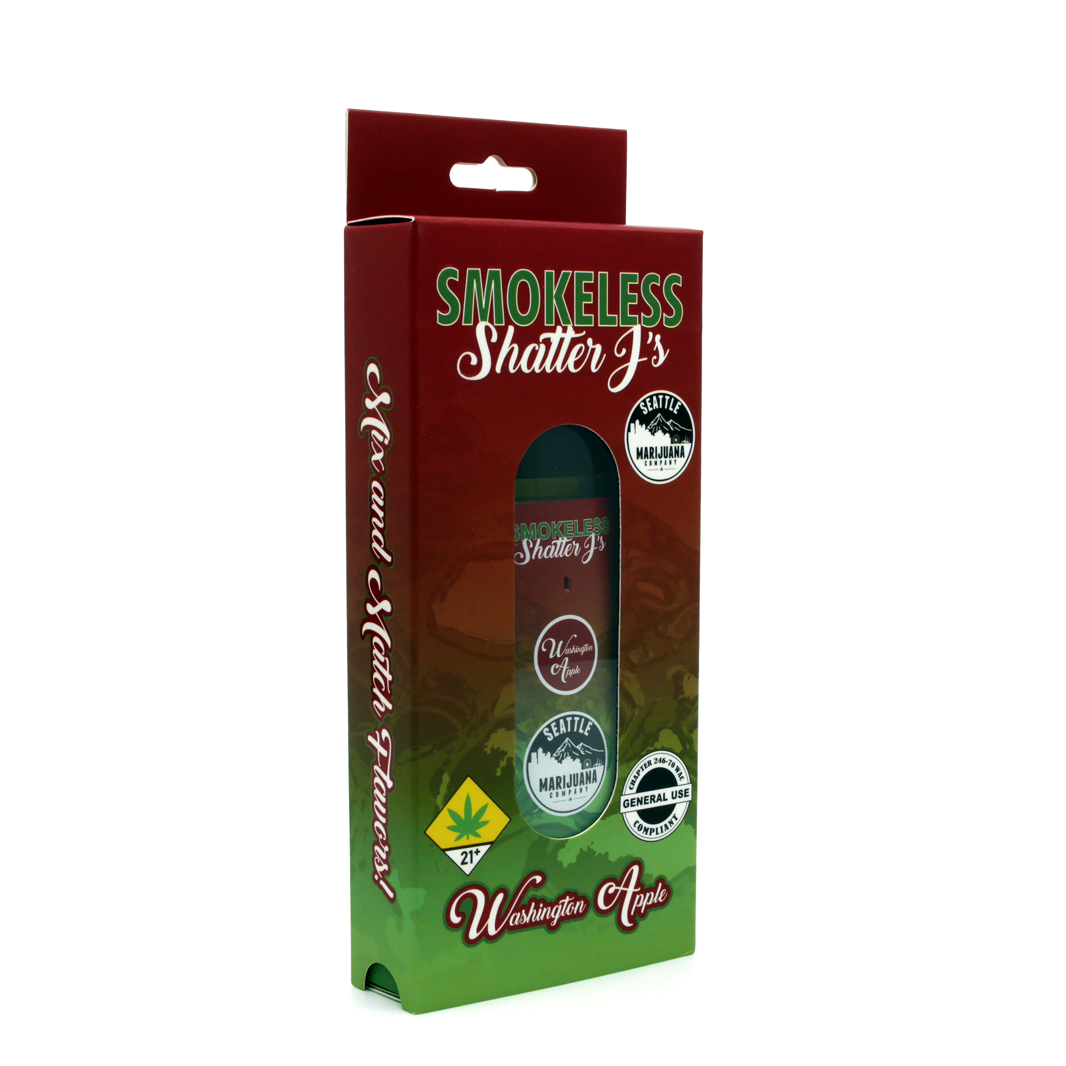 Photograph of product: Washington Apple Shatter J's Disposable | 1g (DOH)