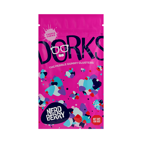 Photograph of product: Choice Chews Dorks 200mg Oui'd Nerd Berry