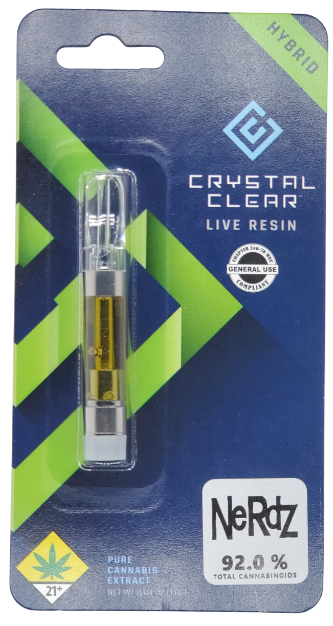 Photograph of product: Crystal Clear VAPE Nerdz LR Cart 1g