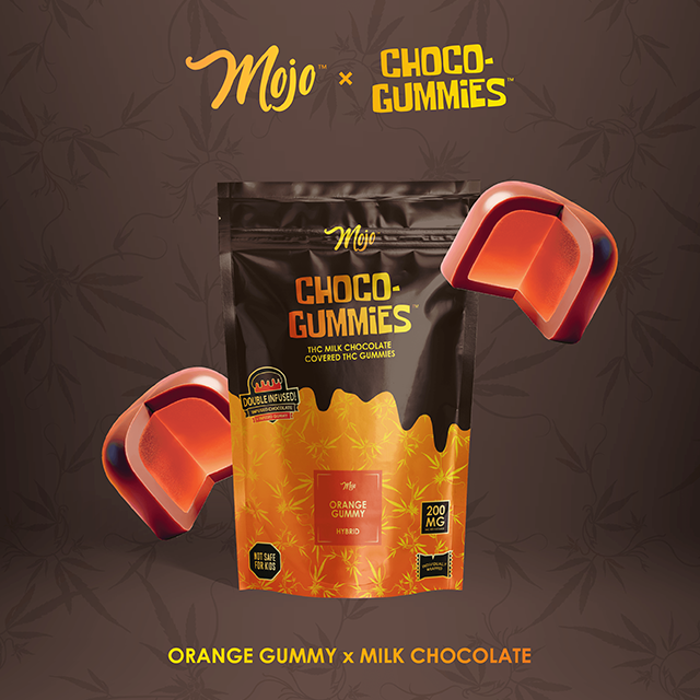Photograph of product: 200MG MILK CHOCOLATE COVERED ORANGE GUMMIES *2 FOR 24*
