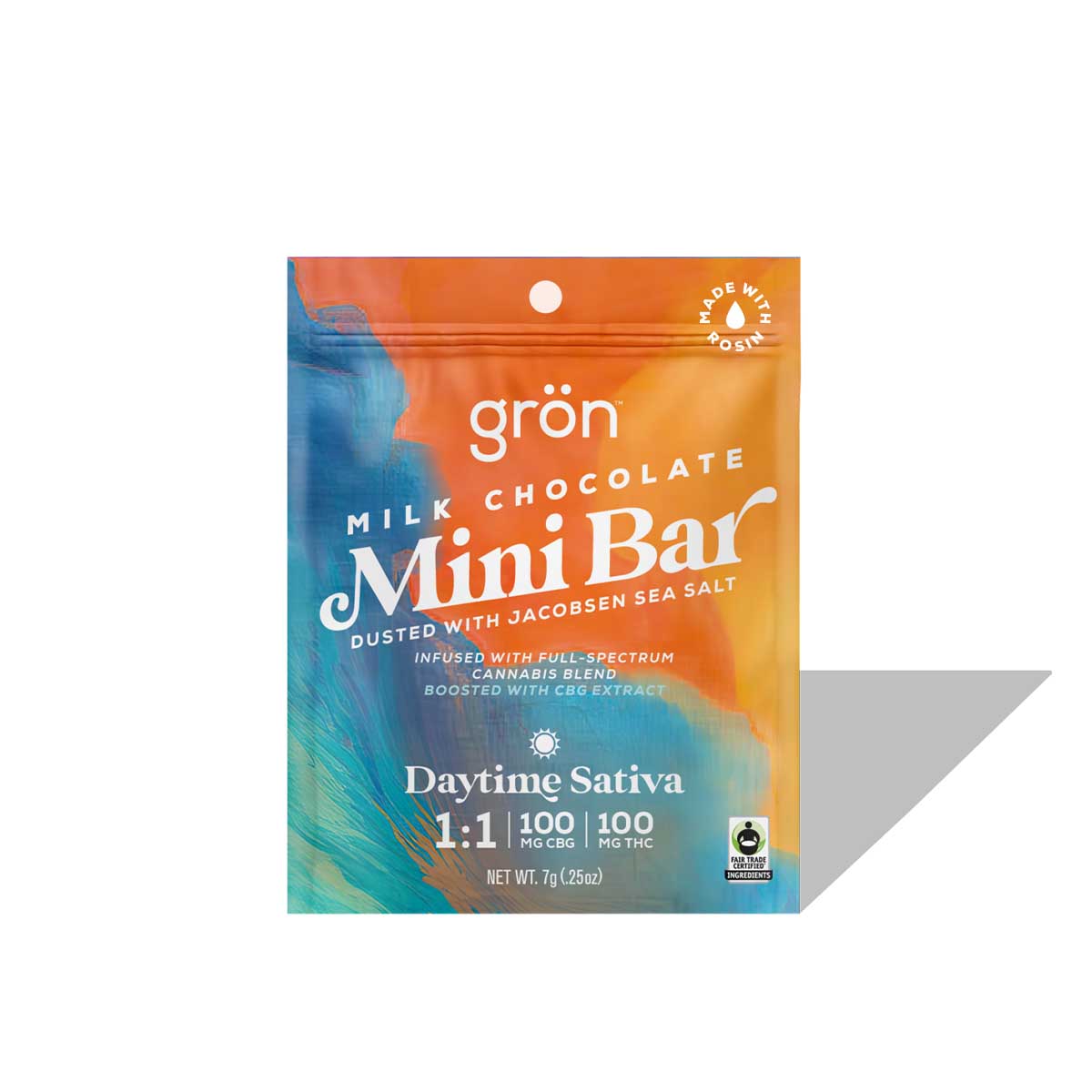 Photograph of product: Gron - 1:1 (CBG:TH-oui) MILK CHOCOLATE w/ SEA SALT - Mini Bar - (100mg) - S
