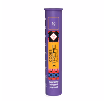 Photograph of product: Codes | Miracle Alien Cookies x Tangerine Infused Pre-Roll | 1g