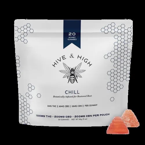 Photograph of product: Hive & High l Edibles l Chill 1:2:2 TH-oui:CBD:CBN