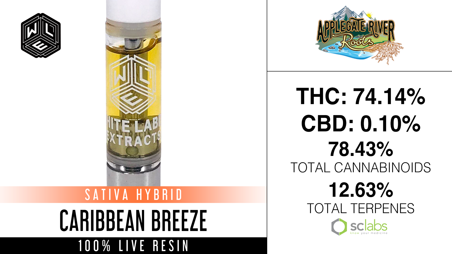 Photograph of product: WLE | Caribbean Breeze | Live Resin Cartridge