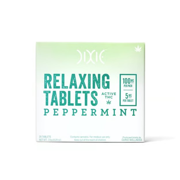 Photograph of product: 100mg Peppermint "Relaxing" Tablets 20ct