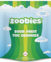 Photograph of product: Zoobies Sour Fruit Gummies 100mg/10pk