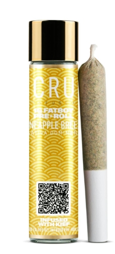 Photograph of product: Cru - Pineapple Breeze FatBoy Infused Preroll  1g