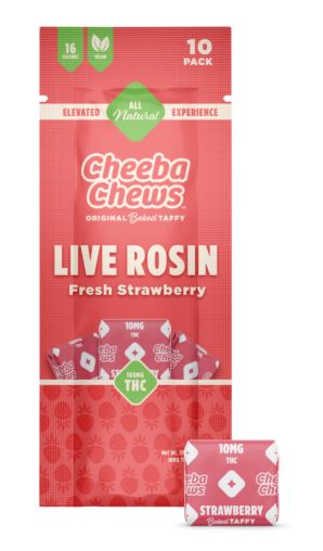 Photograph of product: Strawberry Live Rosin Chews - 100mg | 10pk