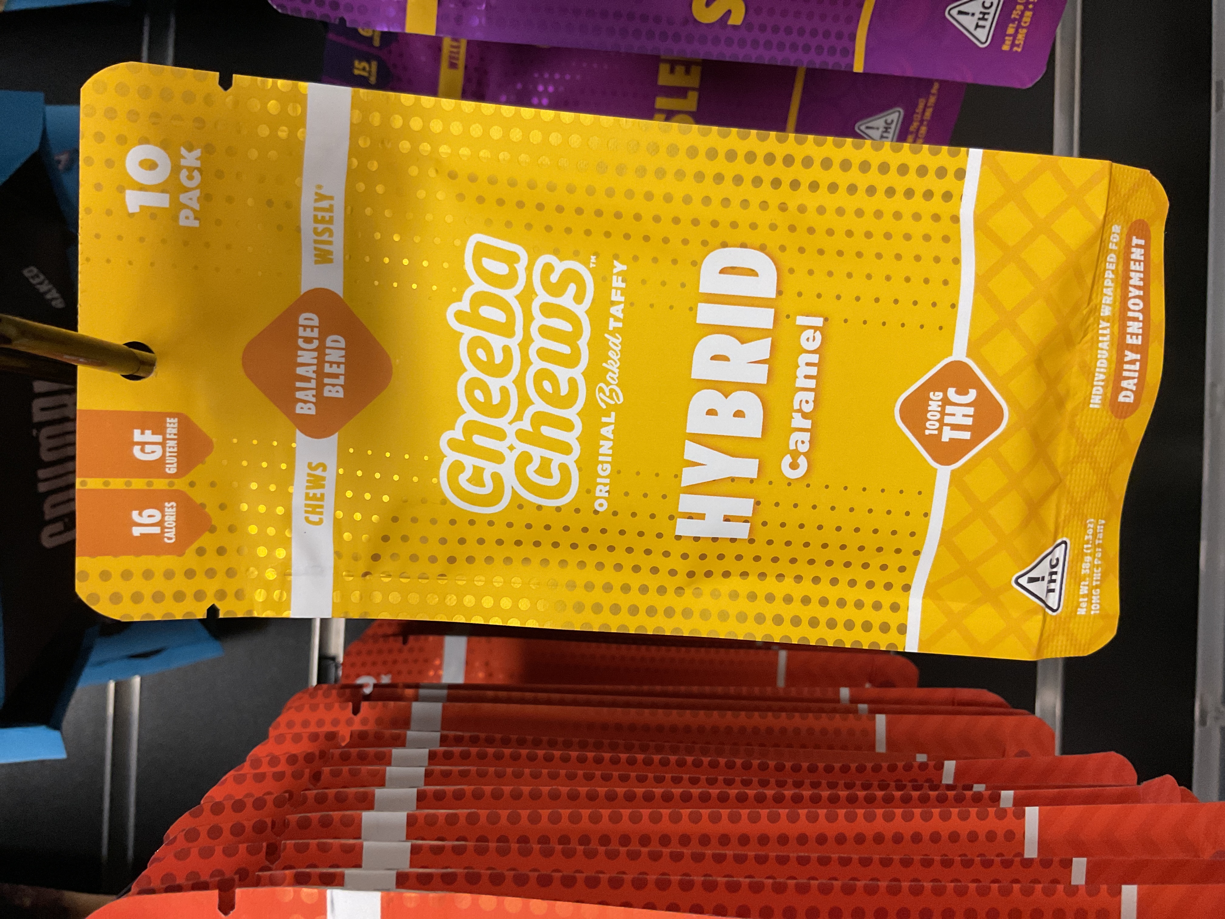 Photograph of product: Cheeba Chews | Caramel | Hybrid | 100mg