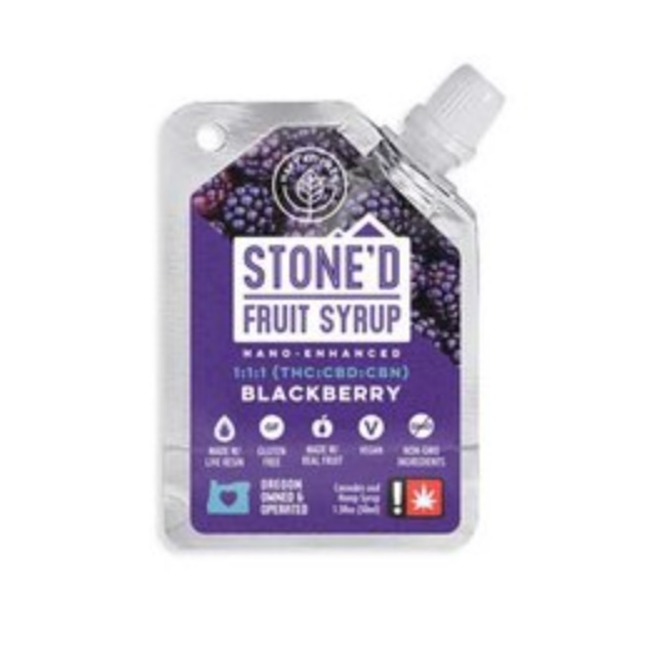 Photograph of product: Blackberry | 1:1:1 CBN/CBD/TH-oui | Fruit Syrup | Oui'd