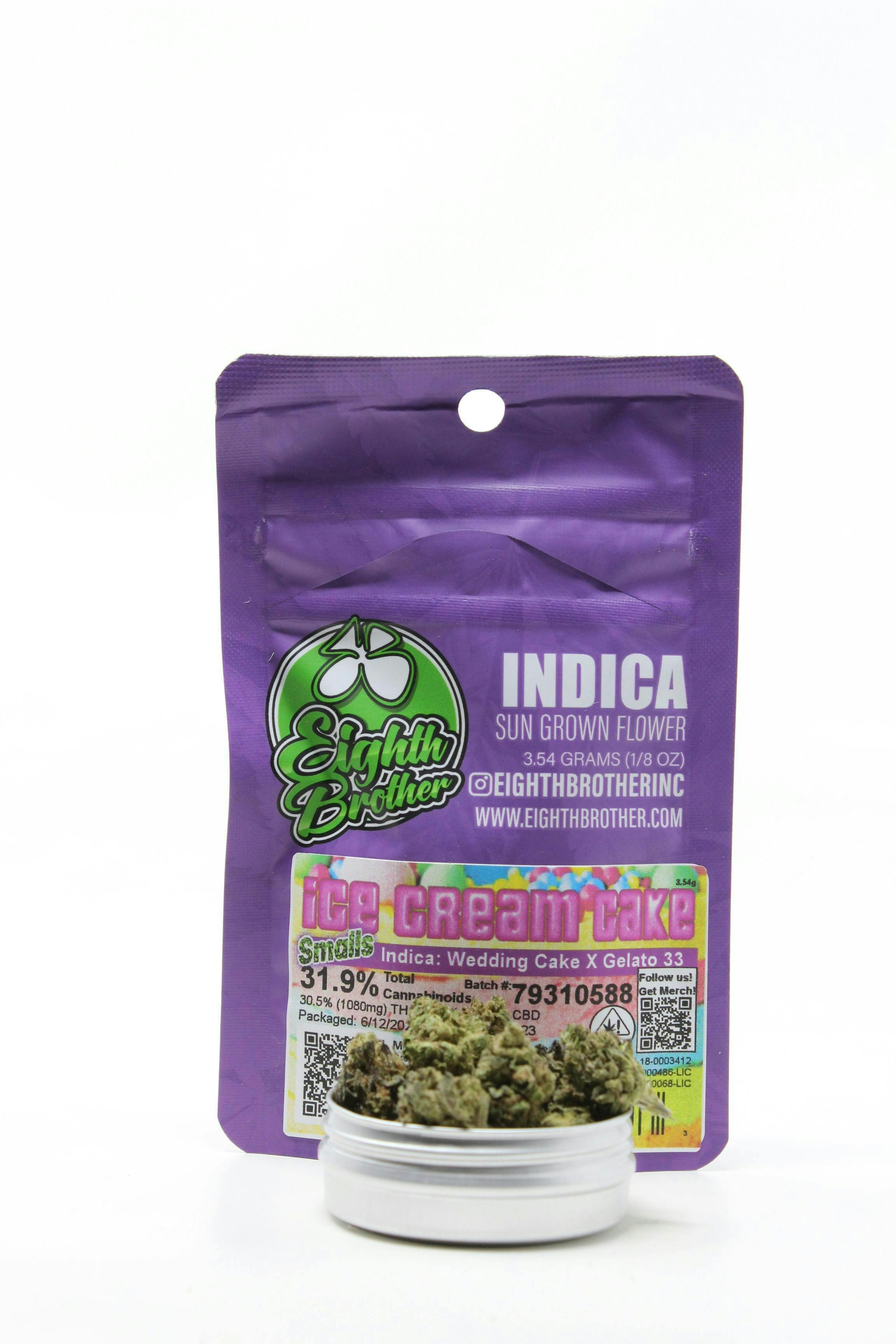 Photograph of product: Eighth Brother - Flower - Ice Cream Cake Smalls - 3.5G