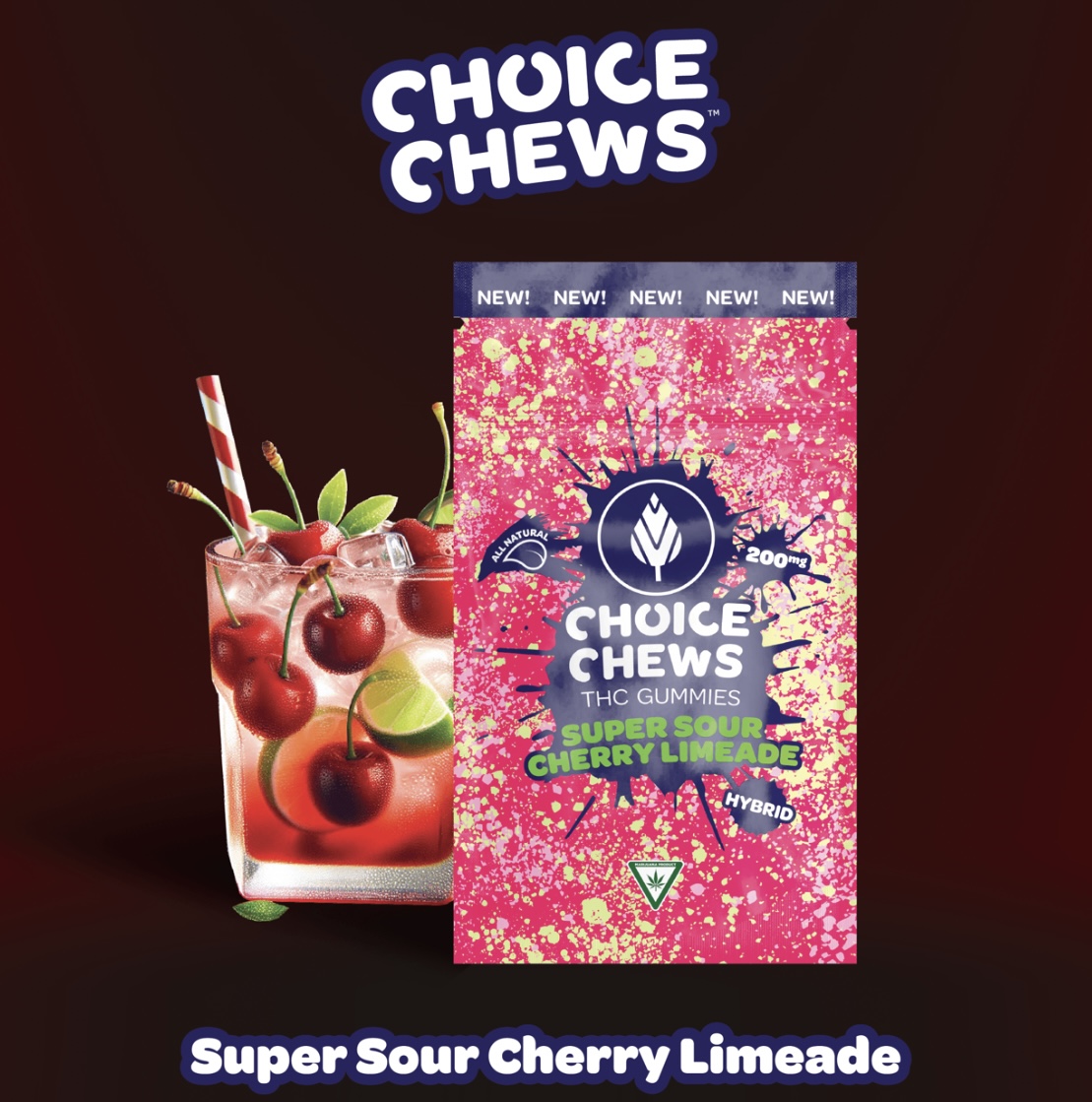 Photograph of product: AU Choice: Super Sour Cherry Limeade 200mg (H)