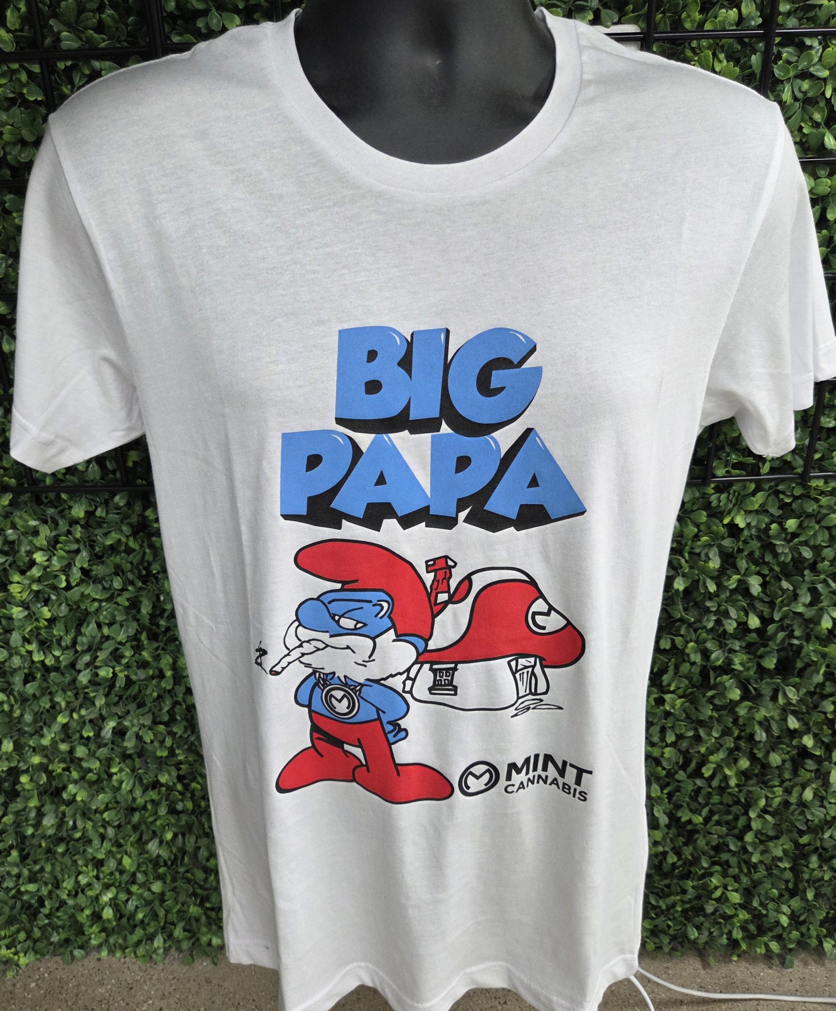 Photograph of product: Mint - White Big Papa T-Shirt - Large