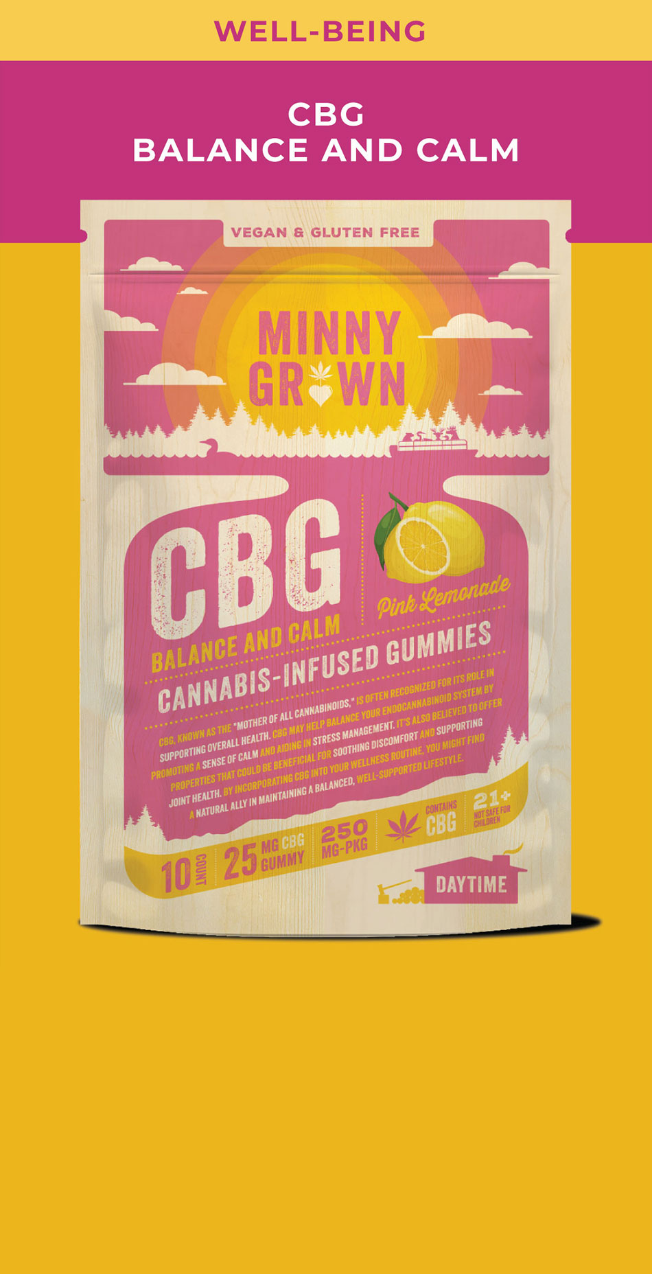 Photograph of Product: MINNY Grown | Pink Lemonade | 250mg CBG