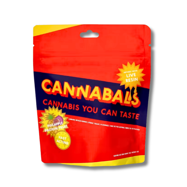 Photograph of product: Cannabals - Pineapple Passionfruit Gummies 10pk - 100mg