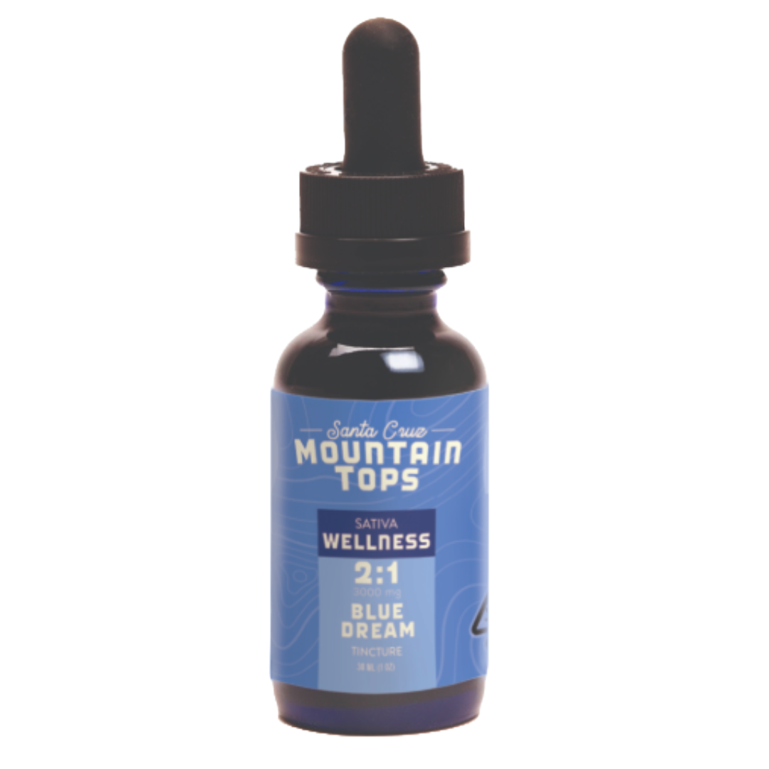 Photograph of product: SANTA CRUZ MOUNTAIN TOPS - Oui'd WELLNESS BLUE DREAM 2:1 CBD:TH-oui TINCTURE 30ML