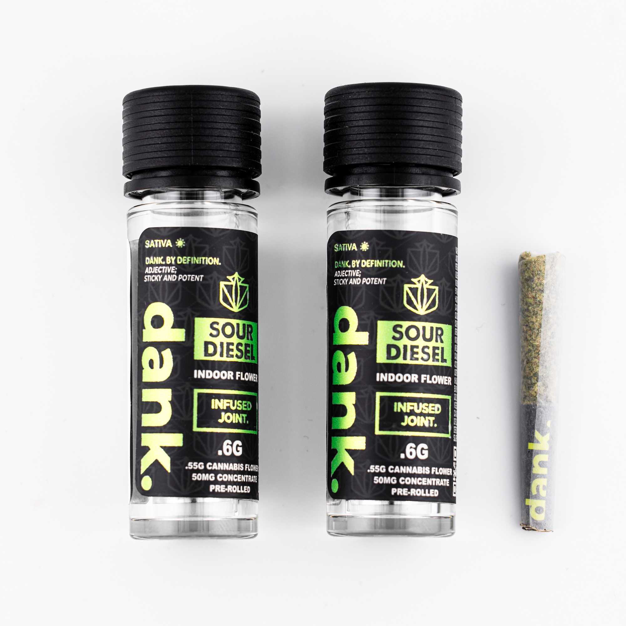 Photograph of product: Dank | Sour Diesel l Infused Pre-Roll