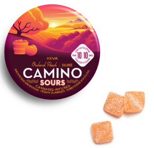 Photograph of product: ORCHARD PEACH 1:1 SOUR GUMMIES 10PK