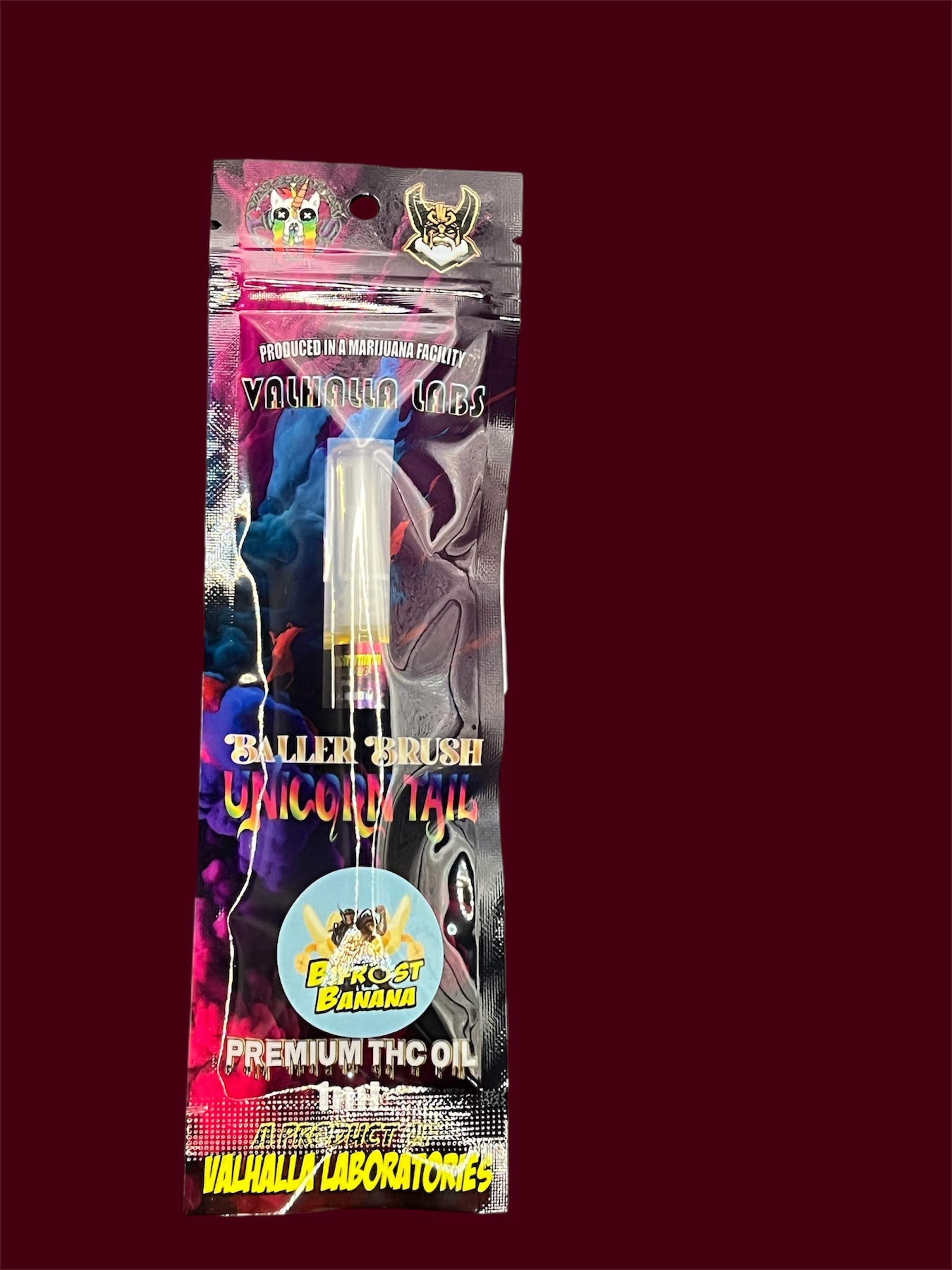 Photograph of product: VALHALLA | BIFROST BANANA | BALLER BRUSH UNICORN TAIL