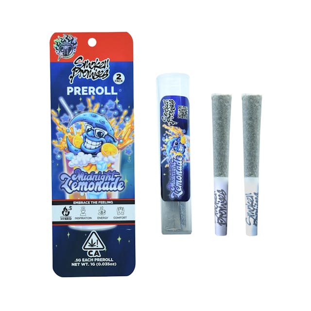Photograph of product: Midnight Lemonade 2pk Prerolls - 