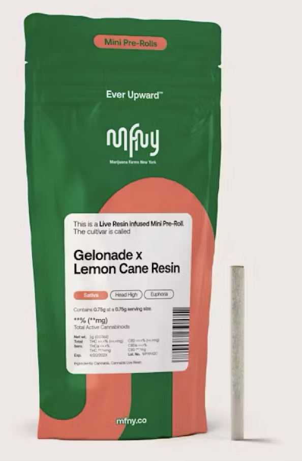 Photograph of product: Gelonade x Lemon Cane - .75g Live Resin Pre-roll