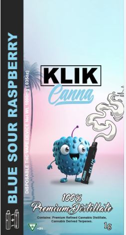 Photograph of product: Blue Raspberry | 1G Disposable Vape
