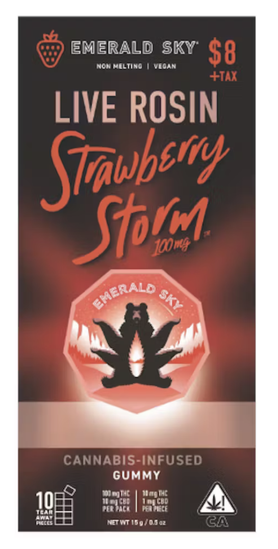 Photograph of product: Strawberry Storm Live Rosin 100mg