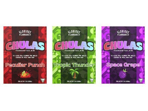 Photograph of product: Chulas - Peculiar Punch - 5 Pk Infused Tarantulas Pre Rolls