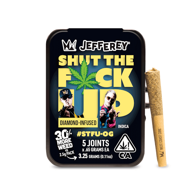 Photograph of product: STFU OG | Jefferey | .65g x 5 Liquid Diamond Pre-Roll Pack