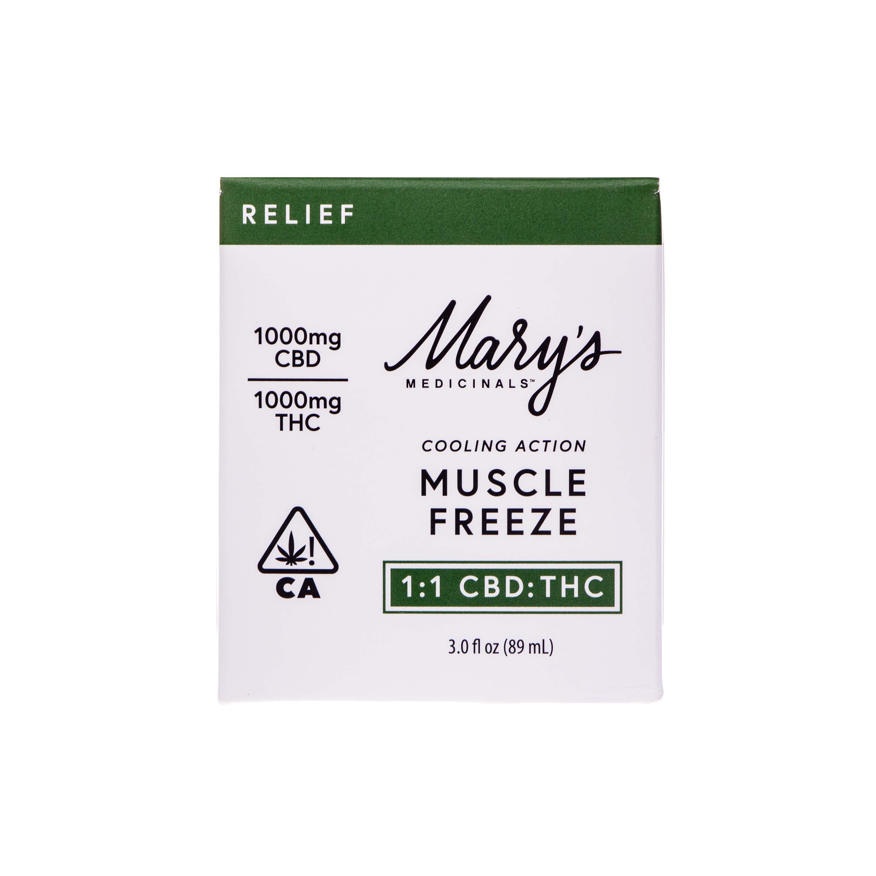 Photograph of product: Mary's Medicinals | Muscle Freeze (1:1 CBD:TH-oui - 2000mg Total)