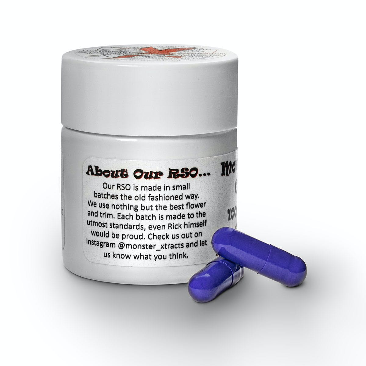 Photograph of product: Monster X RSO Tablets 200mg (20X10mg)