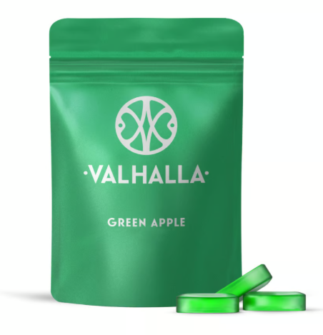 Photograph of product: Valhalla - Green Apple Gummies 100mg 10-pack