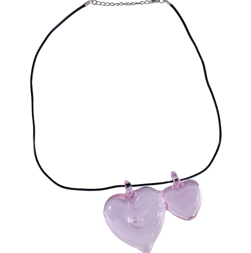 Photograph of product: Double Heart Necklace Pipe