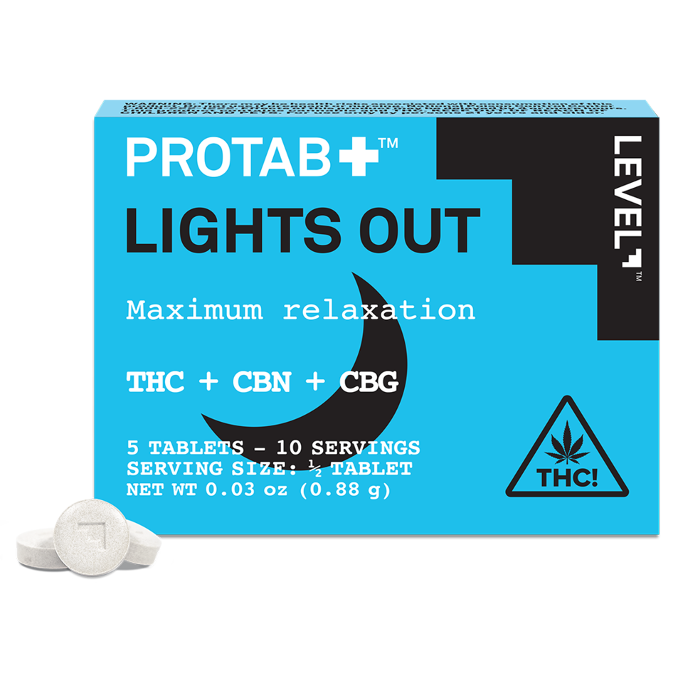 Photograph of product: Level - Protab - Lights Out - Extra Strength - 5 ct - 0.03oz - .88g - ED