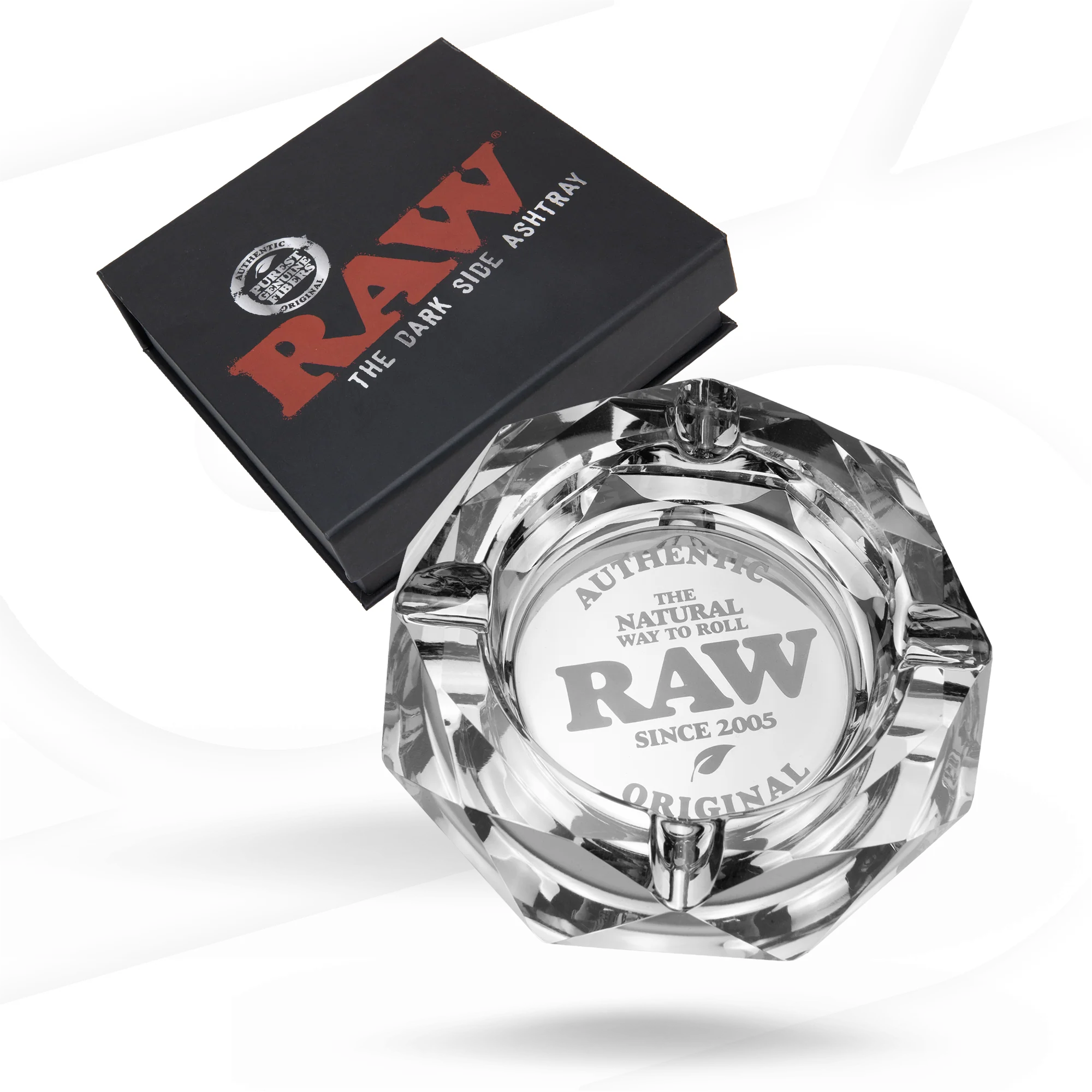 Photograph of product: RAW l Glass Ashtray l The Dark Side