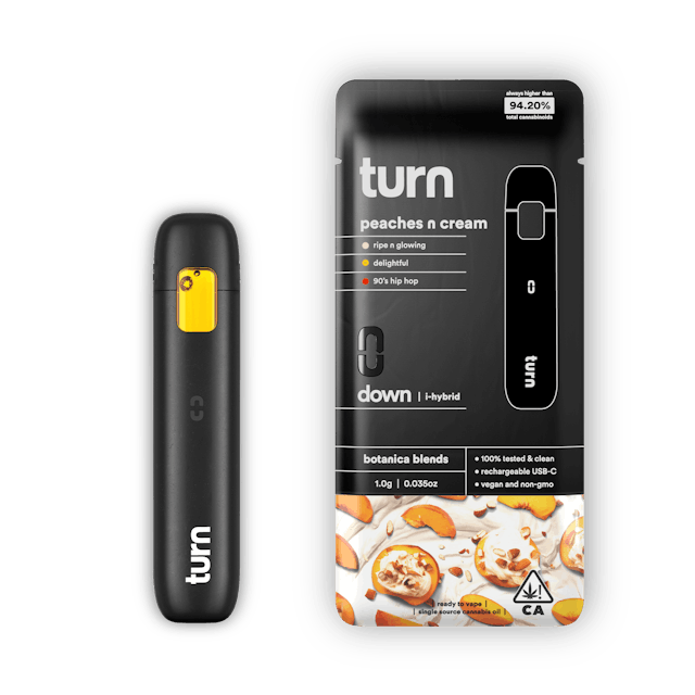 Photograph of product: Peaches N Cream 1.0g AIO | botanica blends | Down |