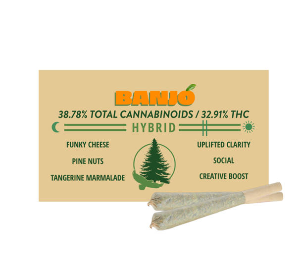 Photograph of product: 2Js | Banjo | Pre-Rolls 2x0.7G
