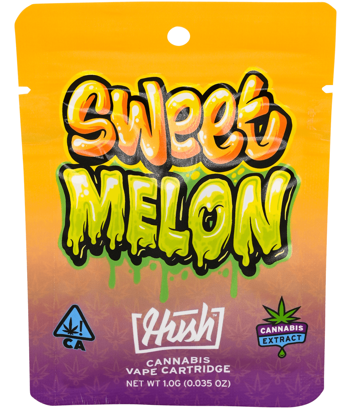 Photograph of product: Hush  Cart  1g  Sweet Melon  $26  2 for $41 *Tax Included