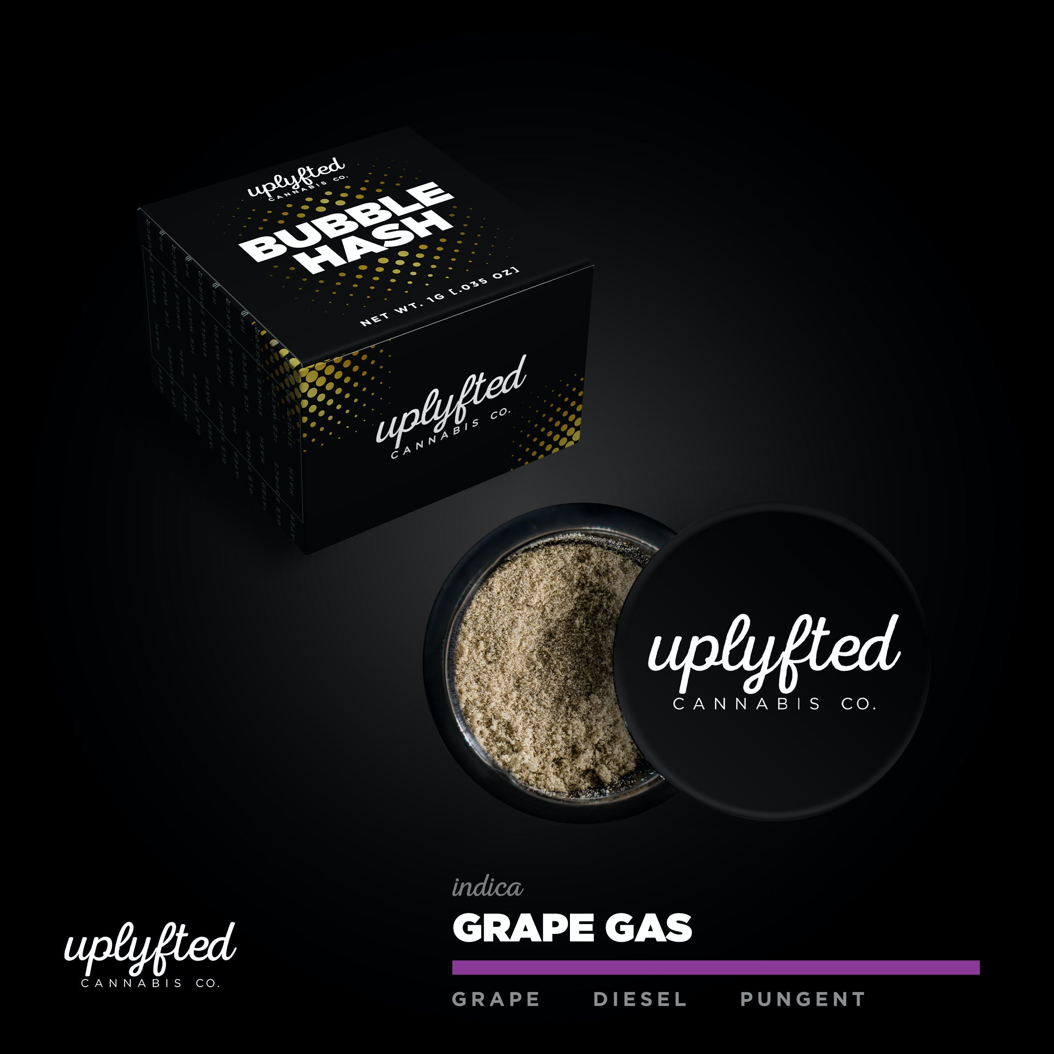 Photograph of product: Uplyfted Oui'd | Grape Gas | 1g Bubble au chocolat
