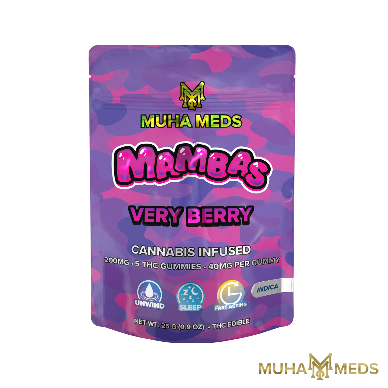 Photograph of product: Mambas Very Berry Gummies - 200mg
