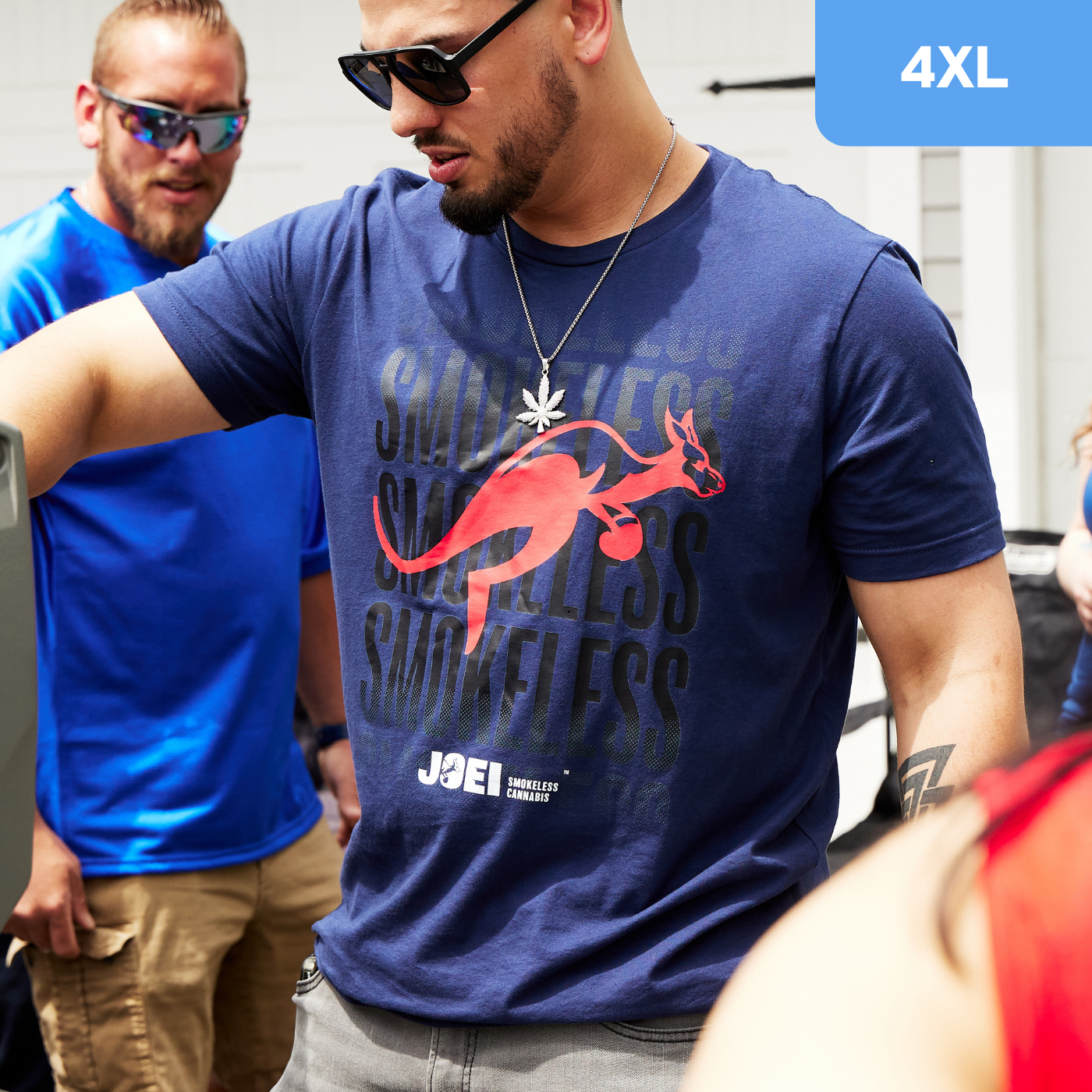 Photograph of product: JOEI | T-Shirt | Smokeless Fade | Navy I 4XL