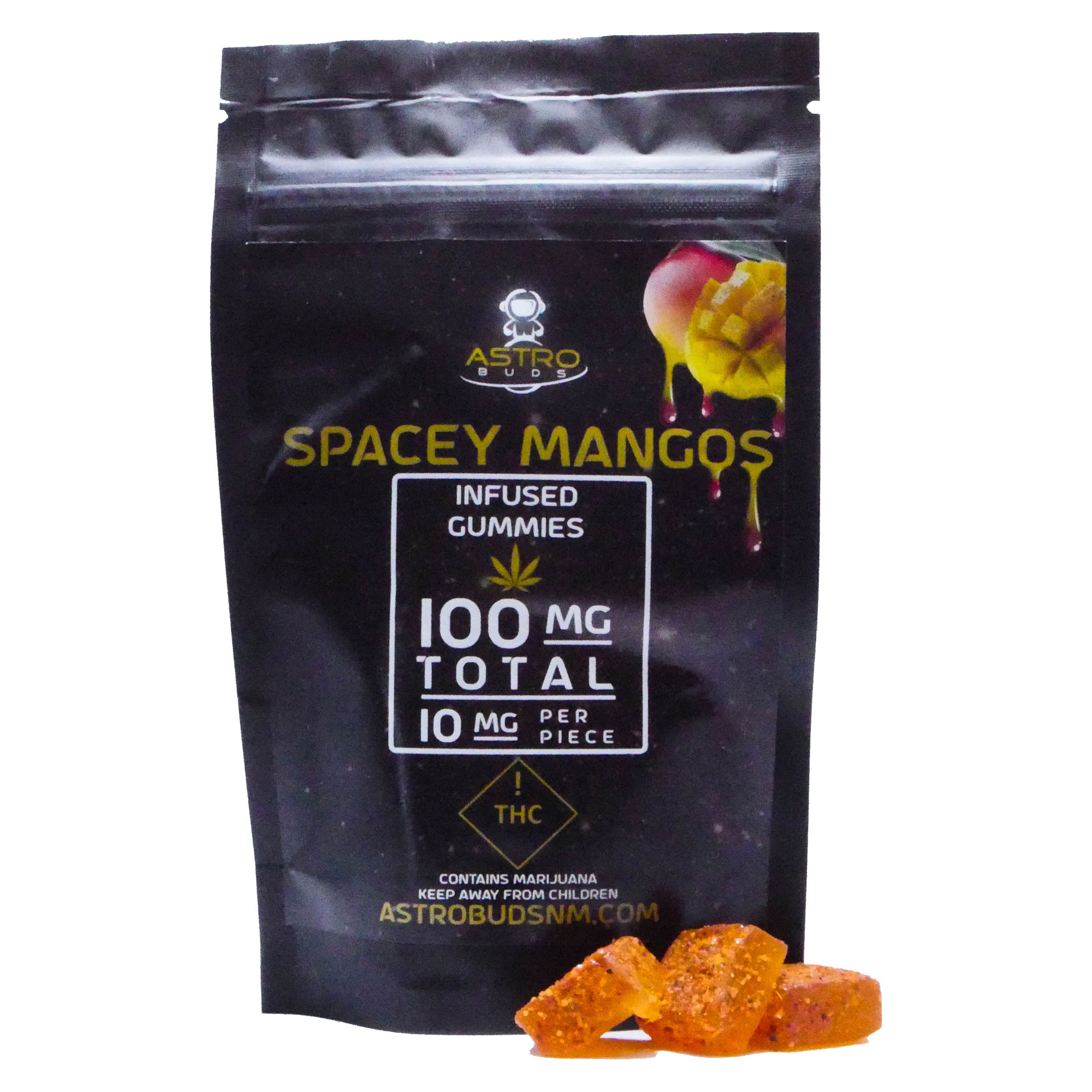 Photograph of product: Spacey Mangos | Astro Buds | Edibles