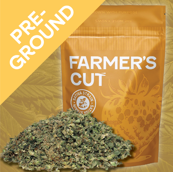 Photograph of product: Powder Peach - Oui'd Pre-Ground Flower - Farmer's Cut - 14g