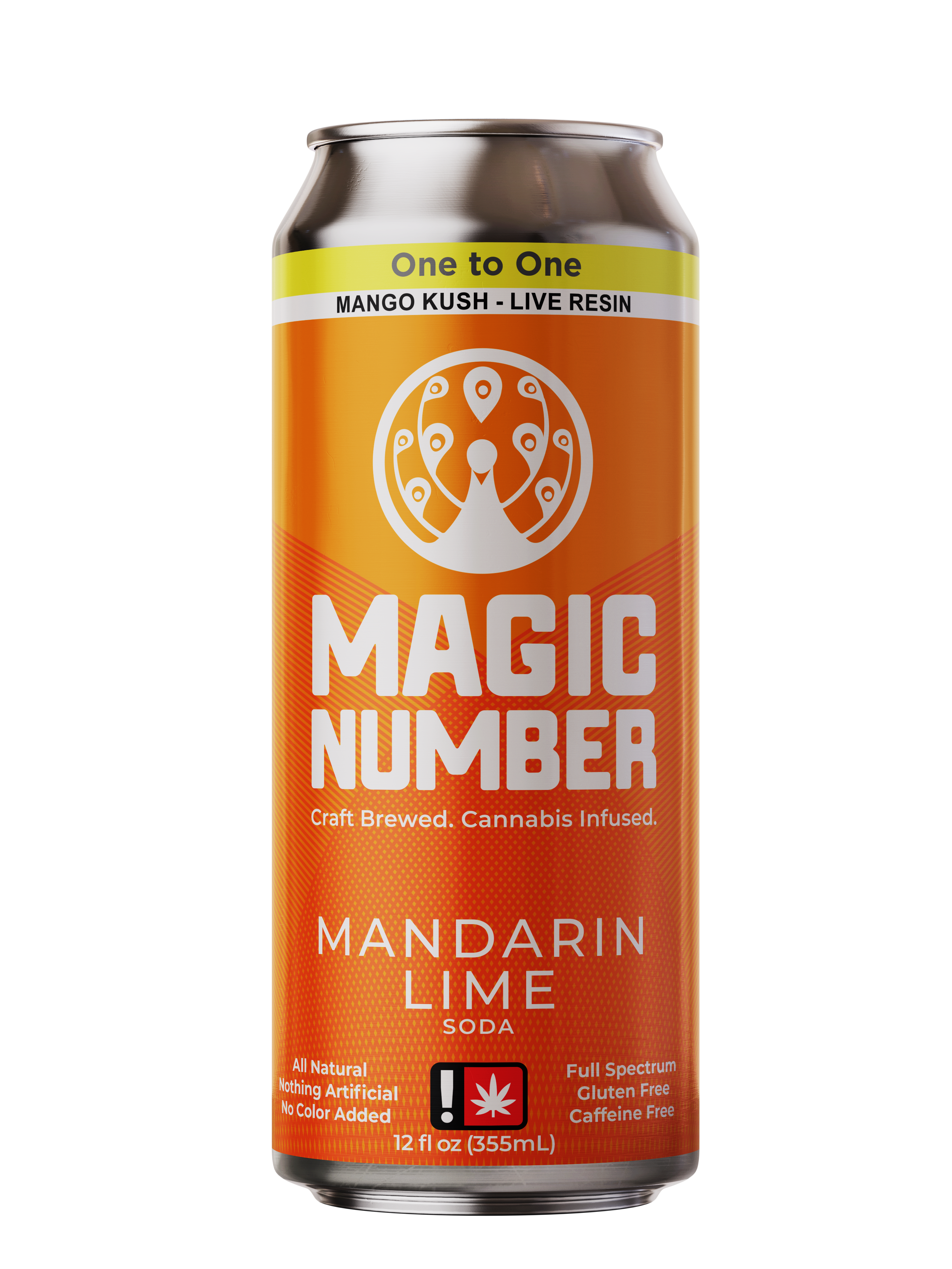 Photograph of product: 1:1 Mandarin Lime Live Resin Soda | 25mg