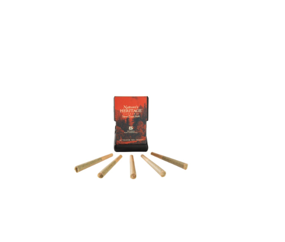 Photograph of product: Nature's Heritage Lemon Cherry Gelato 0.5g 5pk Bubble au chocolat Infused Prerolls